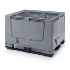 Műanyag konténer perforált 3 talpas  100x120x79 BBO 1210K