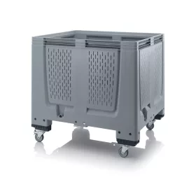Műanyag konténer perforált görgős 100x120x114 MBO 1210R