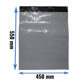 Futártasak szürke színű, leragasztható 450x550 mm -