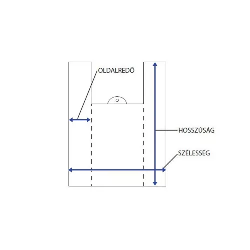 Lebomló Ingvállas táska, PLA (környezetbarát) 400+2x100x600X0,025 mm