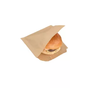 Papírtasak hamburgeres 170x170 mm, Barna kraft
