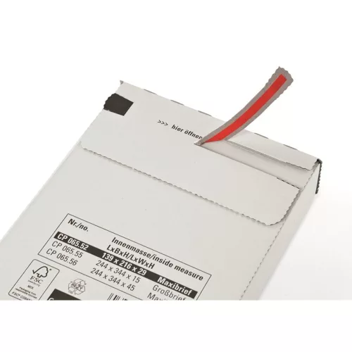 Futárdoboz közepes C4 szűk 244x344x15mm