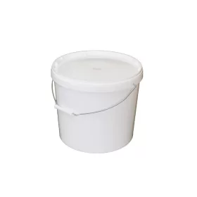 Műanyag kerek vödör, fehér, 15 liter