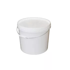 Műanyag kerek vödör, fehér, 18 liter
