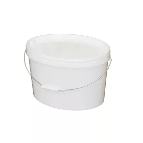 Műanyag ovális vödör, fehér, 17 liter