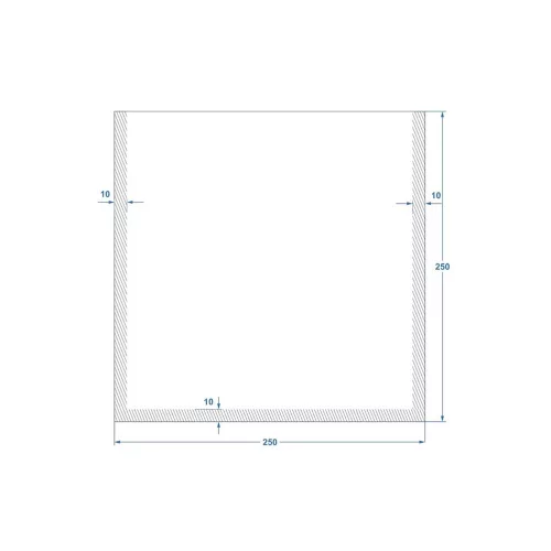 Vákuumtasak 250x250mm - 70 mikron