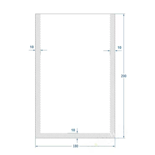 Vákuumtasak 180x200mm - 90 mikron