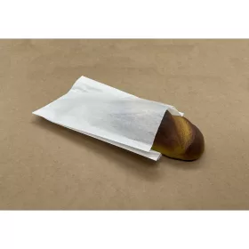   Papírtasak oldalredős papírtasak, pékáru tasak - 165x55x240mm / 35g, fehér