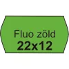 Árazószalag, 22x12 FLUO zöld - 10 tekercs