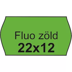 Árazószalag, 22x12 FLUO zöld - 10 tekercs