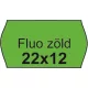 Árazószalag, 22x12 FLUO zöld - 10 tekercs