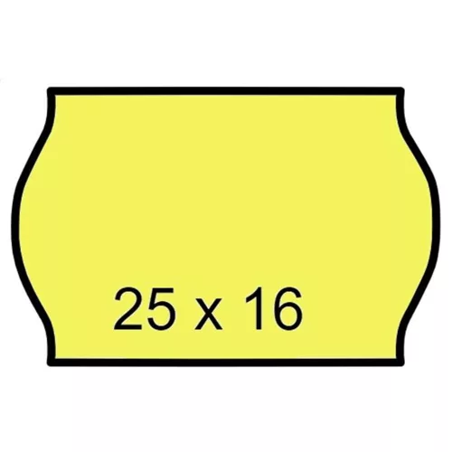 Árazószalag, 25x16 mm, citrom - 10 tekercs