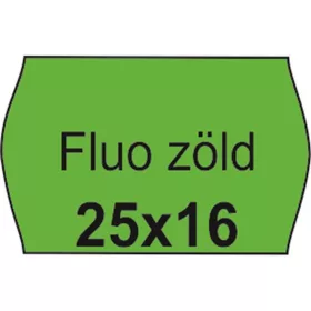 Árazószalag, 25x16 FLUO zöld - 10 tekercs