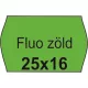 Árazószalag, 25x16 FLUO zöld - 10 tekercs