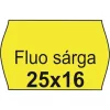 Árazószalag, 25x16 FLUO citrom - 10 tekercs