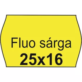 Árazószalag, 25x16 FLUO citrom - 10 tekercs