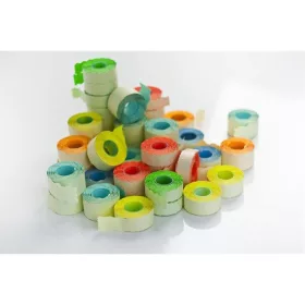   Árazószalag, 25x16 mm, gyengített ragasztóval, pasztell narancssárga - 10 tekercs