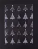 Celofán tasak, BOPP, 180x450 mm, karácsonyi mintás - 10 db
