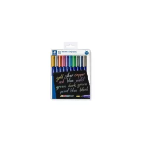   Kalligrafikus marker készlet, STAEDTLER "8325", 10 különböző metál szín