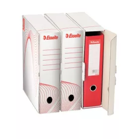   Archiválódoboz, iratrendezőnek, 97 mm, újrahasznosított karton, ESSELTE "Standard", fehér