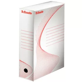  Archiválódoboz, A4, 100 mm, karton, ESSELTE "Boxy", fehér