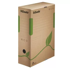   Archiválódoboz, A4, 100 mm, újrahasznosított karton, ESSELTE "Eco", barna