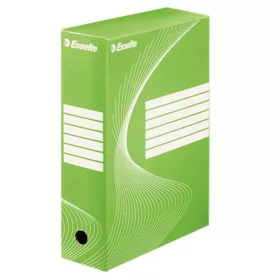   Archiválódoboz, A4, 100 mm, karton, ESSELTE "Boxycolor", zöld