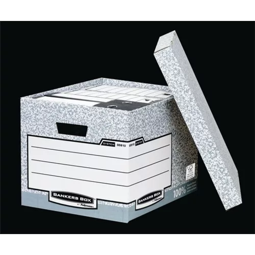Archiválókonténer, karton, standard, "BANKERS BOX® SYSTEM by FELLOWES®" - 10db