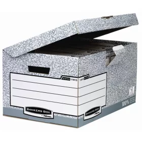   Csapófedeles archiválókonténer, "BANKERS BOX® SYSTEM by FELLOWES®", szürke - 10db