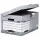 Csapófedeles archiválókonténer, "BANKERS BOX® SYSTEM by FELLOWES®", szürke - 10db