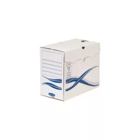   Archiválódoboz, A4, 150 mm, FELLOWES "Bankers Box Basic", kék-fehér - 10db