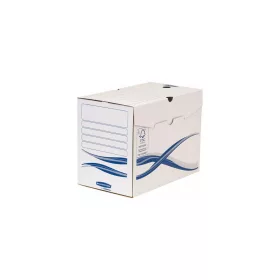   Archiválódoboz, A4, 200 mm, FELLOWES "Bankers Box Basic", kék-fehér - 25db