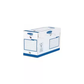   Archiválódoboz, extra erős, A4+, 150 mm, FELLOWES "Bankers Box Basic", kék- fehér - 20db