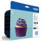 LC123BCMY Tintapatron multipack DCP-J4110DW nyomtatóhoz, BROTHER, b+c+m+y, 4*600 oldal - 4db