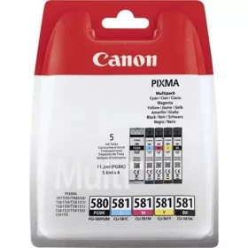   PGI580/CLI581 Tintapatron multipack Pixma TS7550, 8150, 9150 nyomtatókhoz, CANON, pgb+b+c+m+y, 11,2ml+4*5,6ml - 5db