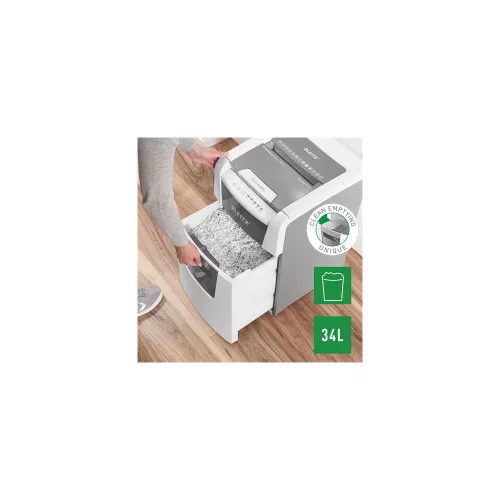 Iratmegsemmisítő, konfetti, 100 lap, LEITZ "IQ AutoFeed SmallOffice 100 P4 Pro"