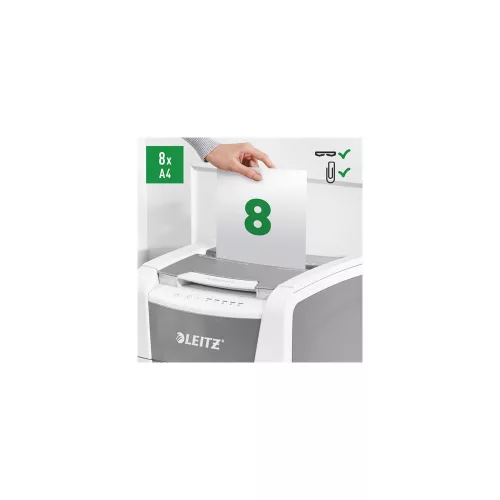 Iratmegsemmisítő, konfetti, 150 lap, LEITZ "IQ AutoFeed Office 150 P4 Pro"