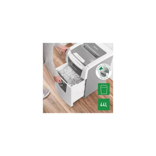 Iratmegsemmisítő, mikrokonfetti, 150 lap, LEITZ "IQ AutoFeed Office 150 P5 Pro"