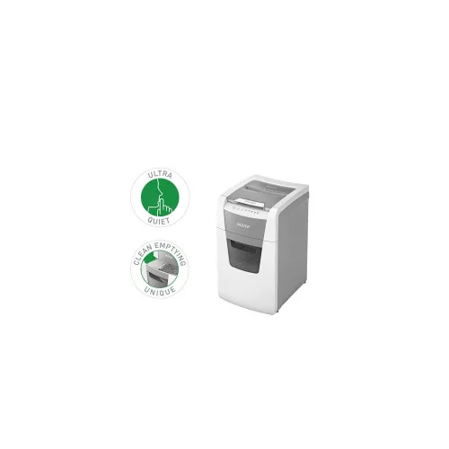 Iratmegsemmisítő, mikrokonfetti, 150 lap, LEITZ "IQ AutoFeed Office 150 P5 Pro"