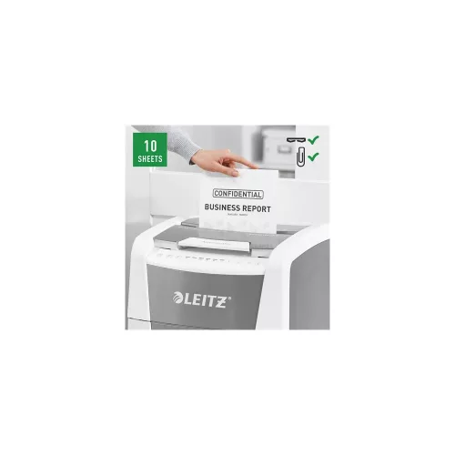 Iratmegsemmisítő, konfetti, 300 lap, LEITZ "IQ AutoFeed Office 300 P4 Pro"