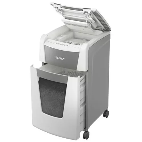 Iratmegsemmisítő, mikrokonfetti, 300 lap, LEITZ "IQ AutoFeed Office 300 P5 Pro"
