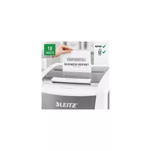 Iratmegsemmisítő, mikrokonfetti, 600 lap, LEITZ "IQ AutoFeed Office 600 P5"