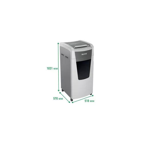 Iratmegsemmisítő, mikrokonfetti, 600 lap, LEITZ "IQ AutoFeed Office 600 P5"