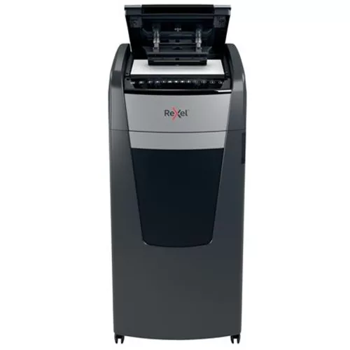Iratmegsemmisítő, mikrokonfetti, 750 lap, REXEL "Optimum AutoFeed+ 750M"