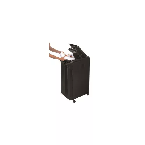 Iratmegsemmisítő, mikrokonfetti, 550 lap, FELLOWES "AutoMax 600M", fekete