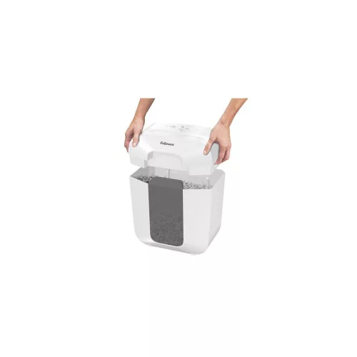 Iratmegsemmisítő, konfetti, 6 lap, FELLOWES "Powershred® LX25" fehér