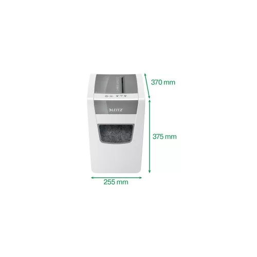 Iratmegsemmisítő, konfetti, 10 lap, LEITZ "IQ Slim Home Office"