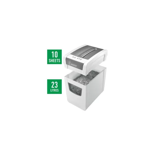 Iratmegsemmisítő, konfetti, 10 lap, LEITZ "IQ Slim Home Office"