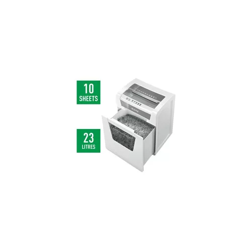 Iratmegsemmisítő, konfetti, 10 lap, LEITZ "IQ Slim Home Office"