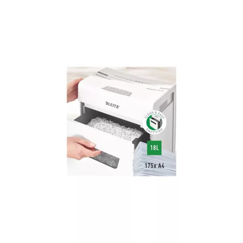 Iratmegsemmisítő, mikrokonfetti, 6 lap, LEITZ "IQ Protect 6M"